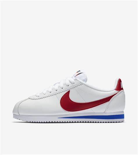 Women's Nike Classic Cortez Premium 'White & Varsity Royal & Varsity ...