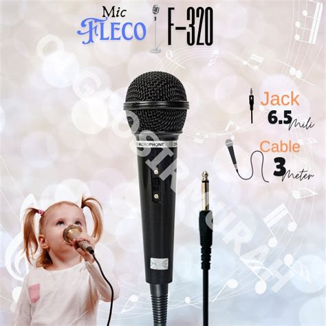 Jual Microphone Mic Professional Kabel Fleco F Kabel Panjang Dan