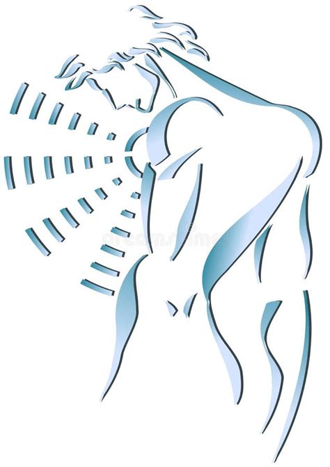 Isolated Stylized Muscular Man In Blue Stock Illustration Illustration Of Naked Artistic