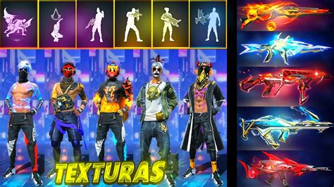 EL MEJOR PACK DE TEXTURAS PARA FREE FIRE ACTUALIZADO ARMAS EMOTES