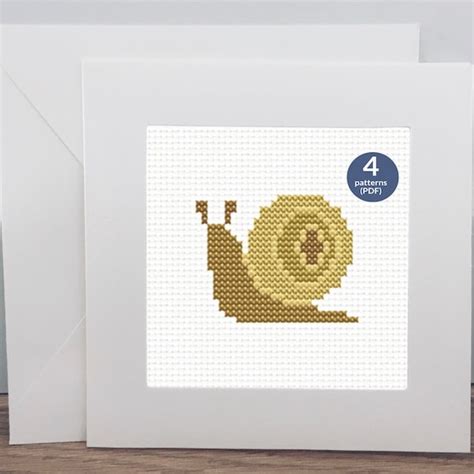 Snail Cross Stitch Etsy