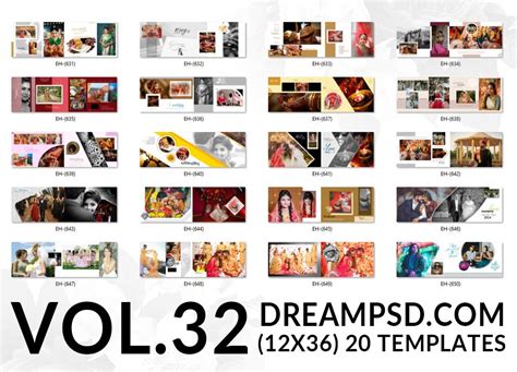 12x36 Inch Inner Wedding Album Psd Templates