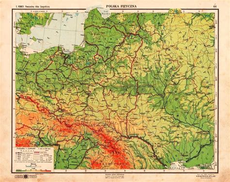 Eastern Europe - physical map (1938) | Map, Eastern europe, Physical map