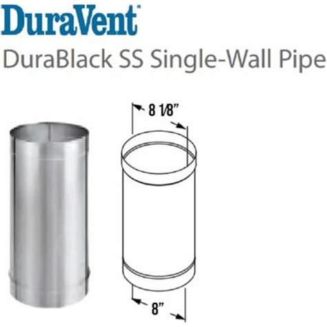 Duravent L X Diameter Durablack Single Wall Stainless Steel Stove