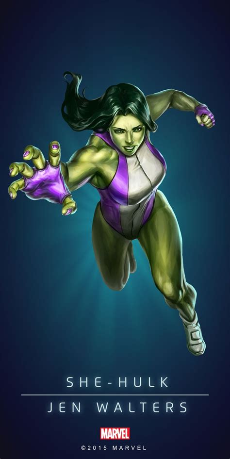 She Hulk Fan Art SHE HULK JEN WALTERS IN MARVEL S PUZZLE QUEST