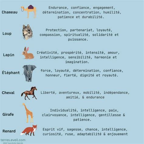 Liste Des Animaux Spirituels Et Leur Signification Terres D Veil