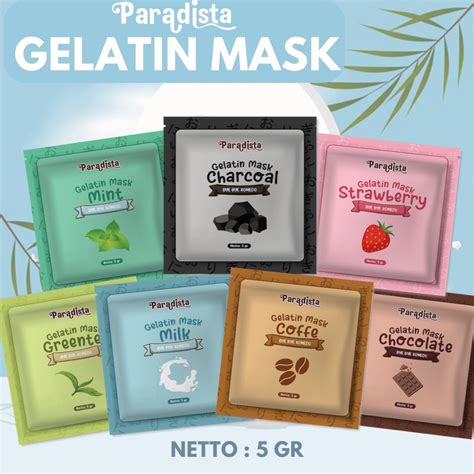 Jual GELATIN MASK PARADISTA 5 GR MASKER KOMEDO GELATIN ASLI 100