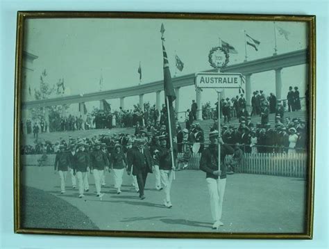 Photograph Of Australian Athletes Marching In Ceremony Olympic