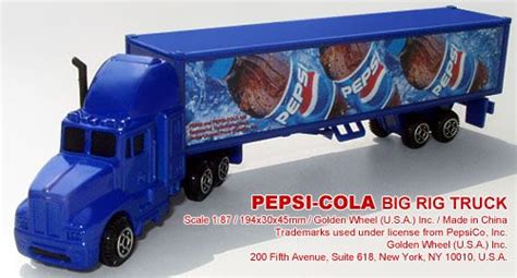 Pepsi Toy Trucks Home Advertising Beverage Pepsi Cola Toy Vehicle