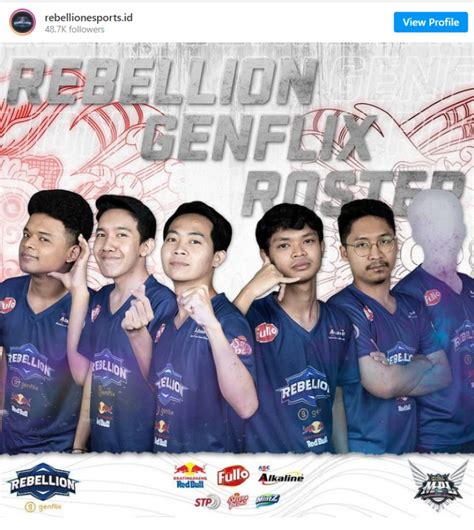 Roster Rebellion Genflix Siap Debut Di Mpl Id Season