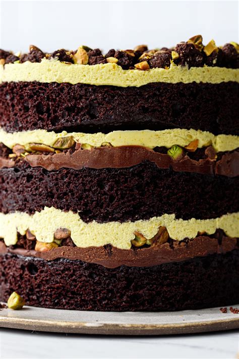 Chocolate Pistachio Naked Layer Cake Love And Olive Oil
