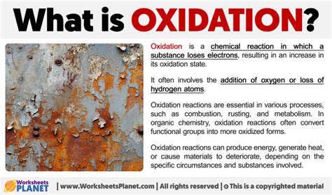 What Is Oxidation Definition Of Oxidation