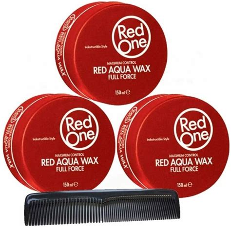 Red One Redone Red Aqua Hair Wax Cire Capillaire Forte Tenue Lot