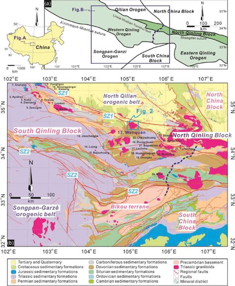 Sketch Map Of China Showing Tectonic Subdivisions And Area Of Western