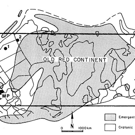 Late Frasnian Paleogeographic Reconstruction Of Euramerica Showing