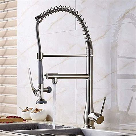 Dwss Kitchen Taps Faucet Brushed Nickel Spring Pull Down Kitchen Sink