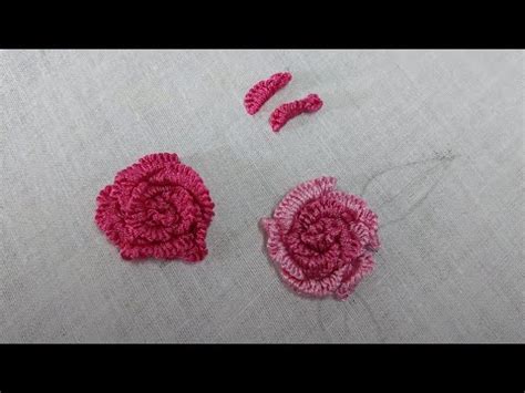 Cast On Stitch Rose Making Tutorial Hand Embroidery Stitch Joysila