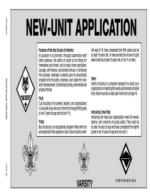 New Unit Application Pdf Sequoia Council Boy Scouts Of America