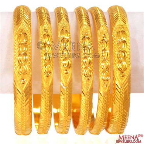 22k Gold Bangles Set Of 6 Bago25912 22k Gold Bangle Set Set Of 6