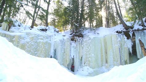 Exploring Eben Ice Caves (aka Rock River) are a Winter Must