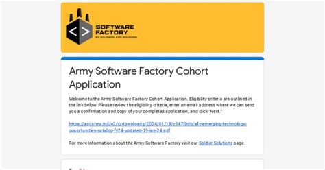 Elliot Werner On Linkedin Army Software Factory Cohort Application