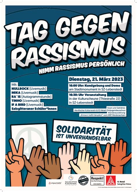 Kommt Zum Tag Gegen Rassismus Organisiert Von Der IG Metall Salzgitter