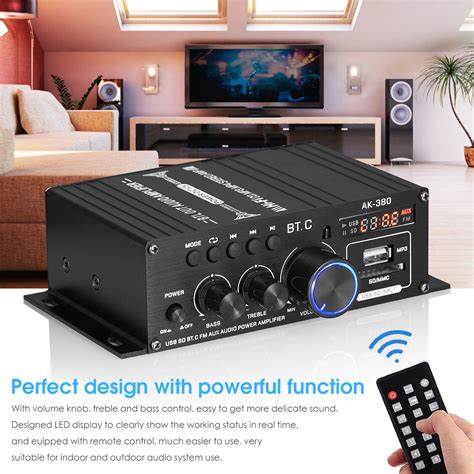 2 Channel Bluetooth Mini Hifi Power Amplifier Audio Stereo Amp Home Car