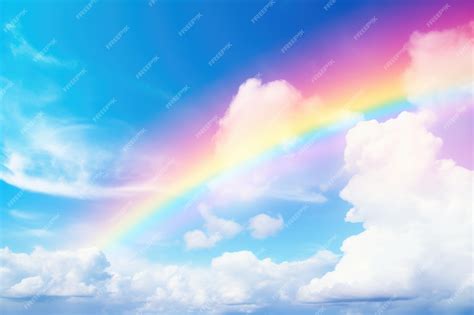 Premium Photo | Rainbow clouds rainbow in the sky