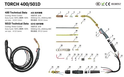 MB501 Water Cooled Mig Welding Torch Changzhou Inwelt Buy MIG