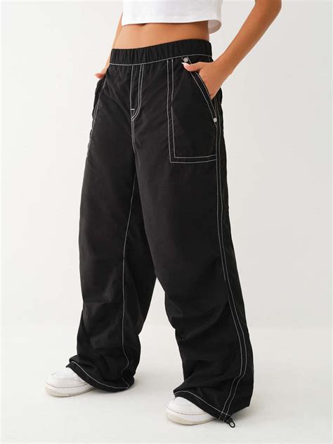 Baggy Parachute Pant Black True Religion