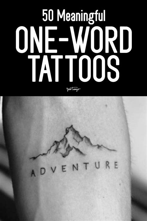 50 meaningful one word tattoos to ink on your body – Artofit