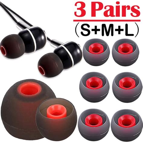 Pairs Earplugs For Headphones Earphone Tips Soft Silicone Ear Tips