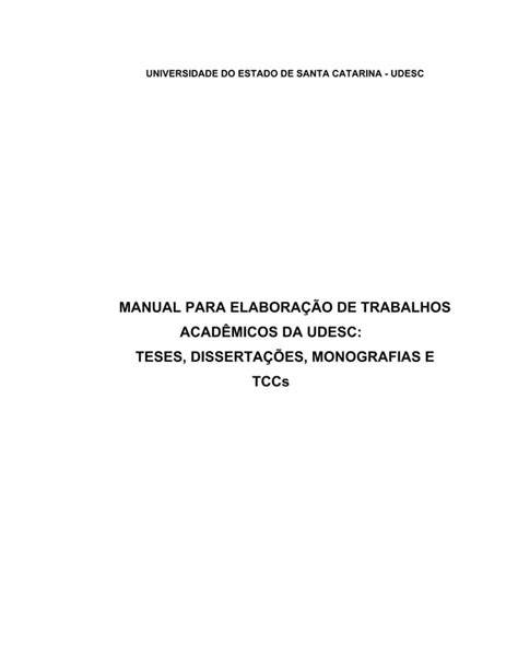 Manual Para Elabora O De Trabalhos Acad Micos Pdf