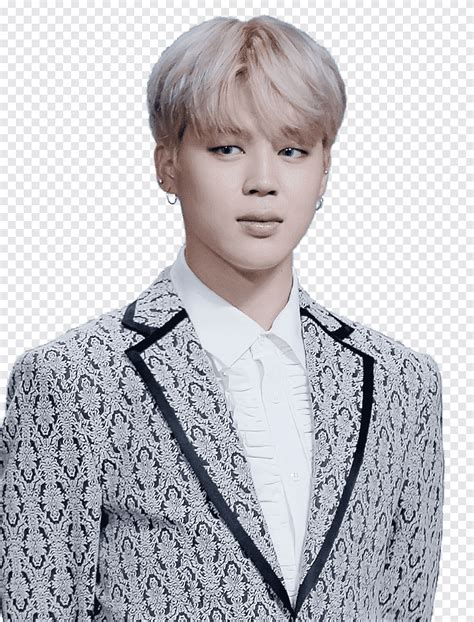 BTS Jimin Man In Grey And Black Suit Jacket Png PNGEgg