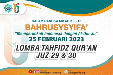 Lomba Tahfidz Quran Bersama Milad Tahun Bahrusysyifa