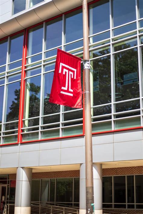 Temple University Flag on Main Campus Stock Image - Image of ocean ...