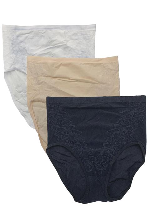 Rhonda Shear Seamless Jacquard Ahh Brief Panty Neutrals Set Of 3 Jender