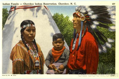 Indian Family Cherokee Indian Reservation North Carolina