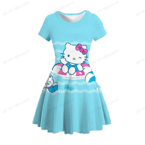 Hello Kitty Dress Fancy Kids Dresses For Girls Birthday Easter Cosplay