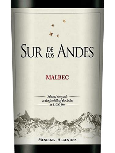 2019 Sur De Los Andes Malbec Vivino United States