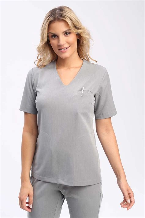 Luźna bluza medyczna damska szara BL 61 scrubs Elegant Stretch Szary