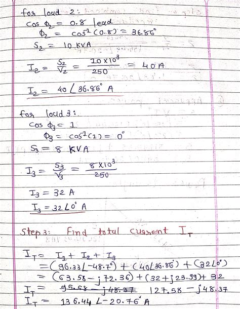 Solved Three Loads Are Connected In Parallel With A Terminal Voltage