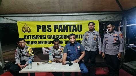 Antisipasi Tawuran Polres Tangsel Dirikan Titik Posko Pengamanan