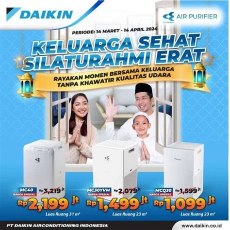 Promo Daikin Air Purifier Mc 30 Pembersih Udara Daikin Diskon 23 Di