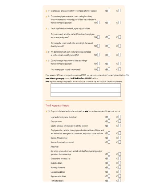 Self Audit Checklist Australia Free Download