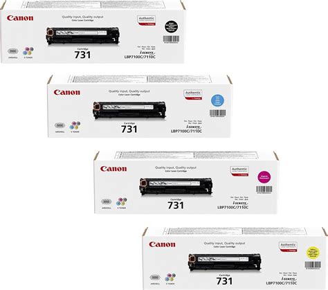 Canon Original Toner 731 Serie 4er Set Schwarz Cyan Magenta Gelb