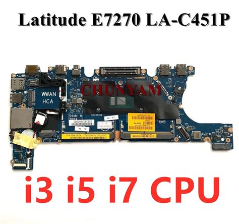 LA C451P para dell latitude 12 7270 e7270 portátil notebook placa mãe