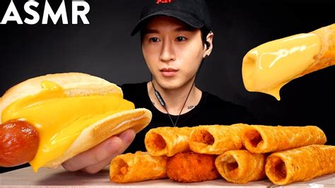 Asmr Cheesy Spicy Hot Dog And Tacquitos Mukbang No Talking Eating