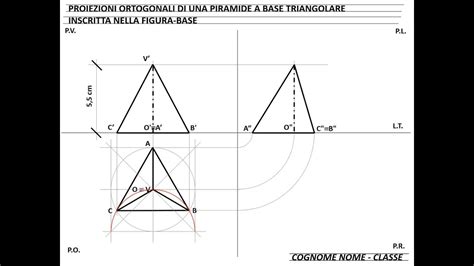 Proiezioni Ortogonali Di Una Piramide A Base Triangolare Youtube