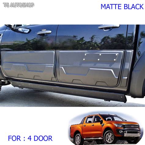 Side Body Door Cladding Matte Black Off Road FORD Ranger 4DR T6 PX 12